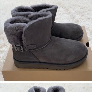 Brand New Ugg Karel Charcoal Shearling boots